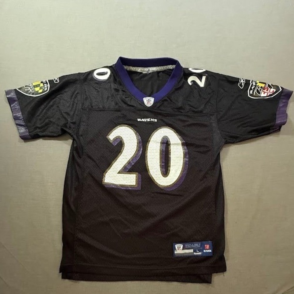 Baltimore Ravens NFL Football Jersey Ray‎ Lewis #20 Reebok Youth L Short Sleeve